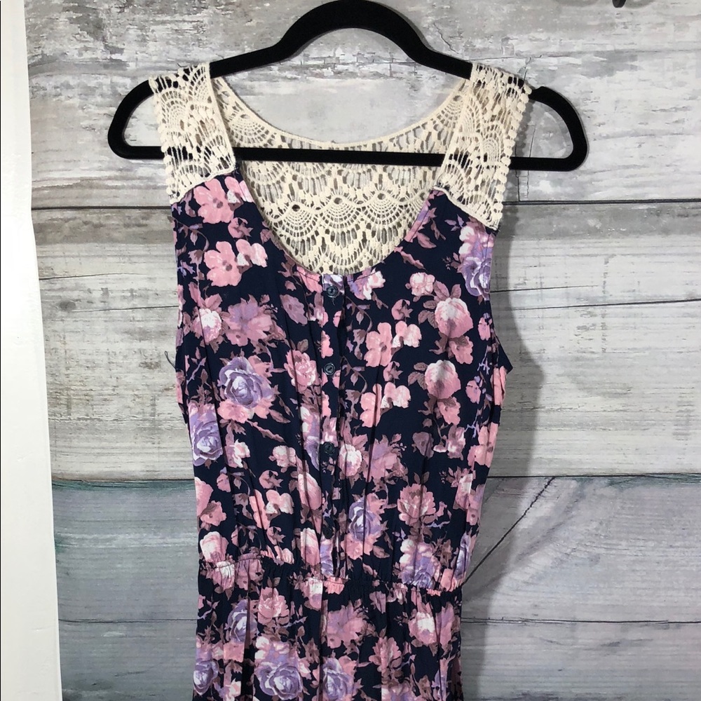 Rue 21 Romper. Elastic waist. Lace back. Medium
